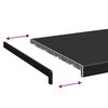 vidaXL Appui de fen&ecirc;tre Noir avec grain de bois 80 x 40 x 4,5 cm PVC