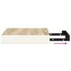 vidaXL &Eacute;tag&egrave;re murale flottante Ch&ecirc;ne et blanc 23x23,5x3,8 cm MDF