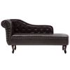 vidaXL Chaise longue Marron fonc&eacute; Similicuir