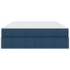 vidaXL Lit avec rangement et matelas Bleu 140 x 190 cm Polyester