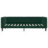 vidaXL Lit de jour avec gigogne sans matelas vert fonc&eacute; 100x200 cm