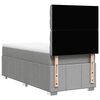 vidaXL Sommier &agrave; lattes de lit avec matelas Gris clair 100x200cm Tissu