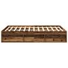 vidaXL Cadre de lit sans matelas vieux bois 140x190 cm bois ing&eacute;nierie
