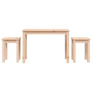 vidaXL Tables gigognes 3 pcs Bois de pin massif