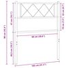 vidaXL T&ecirc;te de lit de remplacement m&eacute;tal noir 100 cm