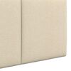 vidaXL T&ecirc;te de lit suspendue Montage mural Cr&egrave;me 110 x 55 x 5 cm tissu