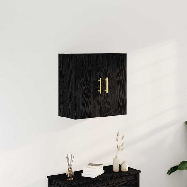 vidaXL Meuble mural Ch&ecirc;ne noir 60 x 31 x 70 cm Bois d'ing&eacute;nierie
