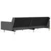 vidaXL Canap&eacute;-lit 2 places deux oreillers repose-pied Gris clair Tissu