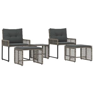 vidaXL Ensemble de meubles d'ext&eacute;rieur 5 pc Gris