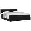 VidaXL Cadre de lit ottoman avec matelas noir 160x200 cm velours