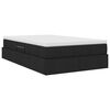 vidaXL Lit avec rangement et matelas Noir 120 x 190 cm Polyester