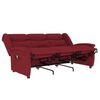 vidaXL Fauteuil de massage inclinable à 3 places rouge bordeaux tissu