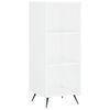 vidaXL Buffet haut Blanc 34,5x32,5x180 cm Bois d'ing&eacute;nierie