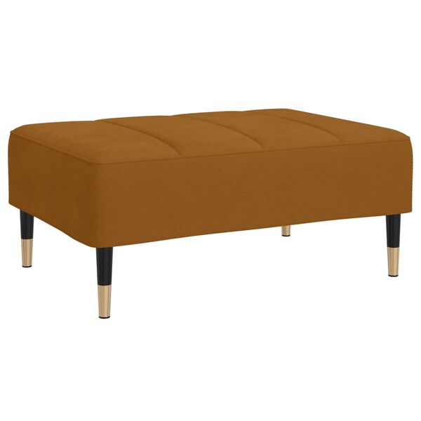 vidaXL Repose-pied Marron 78x56x32 cm Velours