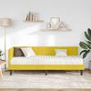 vidaXL Cadre de lit d'angle avec matelas 2 pcs Jaune Velours