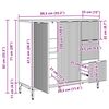 vidaXL Buffet avec tiroir Noir 89,5 x 33 x 82 cm Bois d'ing&eacute;nierie