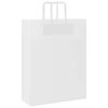 vidaXL Sacs en papier 250 pcs avec poign&eacute;es blanc 32x12x42 cm