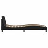 vidaXL Cadre de lit avec t&ecirc;te de lit Dover noir 80x200 cm tissu