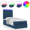 VidaXL Cadre de lit ottoman avec matelas bleu 80x200 cm tissu