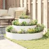vidaXL Cache-pot de jardin Blanc 120 x 120 x 20 cm Acier