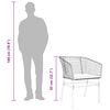 vidaXL Ensemble &agrave; manger jardin coussins 7pcs marron poly rotin verre