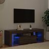 vidaXL Meuble TV avec lumi&egrave;res LED ch&ecirc;ne marron 120x35x40 cm