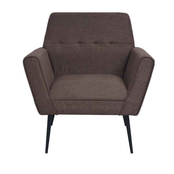 vidaXL Fauteuil marron acier et tissu