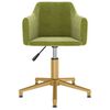 vidaXL Chaises pivotantes &agrave; manger lot de 6 Vert clair Velours