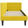 vidaXL Cadre de lit d'angle Jaune 80 cm x 200 cm Velours