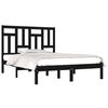 vidaXL Cadre de lit sans matelas noir 200x200 cm bois massif de pin