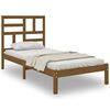 vidaXL Cadre de lit sans matelas marron miel bois massif 90x200 cm