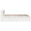 vidaXL Cadre de lit avec t&ecirc;te de lit blanc 135x190 cm bois pin massif