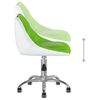 vidaXL Chaise pivotante de salle &agrave; manger Vert et blanc Similicuir
