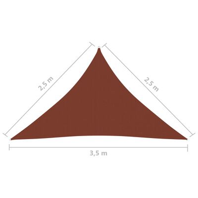 vidaXL Voile de parasol tissu oxford triangulaire 2,5x2,5x3,5 m