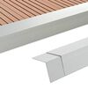 vidaXL Corni&egrave;re de terrasse 5 pcs Aluminium 170 cm Argent&eacute;