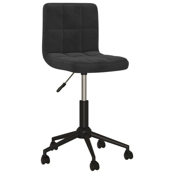 vidaXL Chaises pivotantes &agrave; manger lot de 2 noir velours