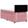 vidaXL Sommier &agrave; lattes de lit avec matelas Rose 90x200 cm Velours