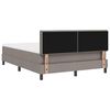 vidaXL Lit &agrave; ressorts avec t&ecirc;te de lit Taupe 160 x 200 cm tissu