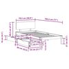 vidaXL Cadre de lit avec tiroirs sans matelas blanc 75x190 cm
