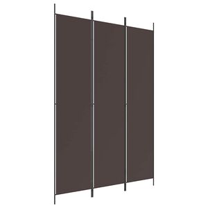 vidaXL Cloison de s&eacute;paration 3 panneaux Marron 150x220 cm Tissu