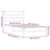 vidaXL Cadre de lit sans matelas ch&ecirc;ne marron 80x200cm bois ing&eacute;nierie