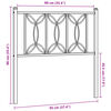 vidaXL T&ecirc;te de lit de remplacement m&eacute;tal blanc 90 cm
