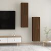vidaXL Meubles TV muraux 2 pcs Ch&ecirc;ne marron 30,5x30x110 cm
