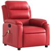 vidaXL Fauteuil de massage inclinable rouge similicuir
