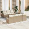 vidaXL Ensemble de canap&eacute; de jardin avec coussin 8 pcs Beige et cr&egrave;me
