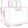 vidaXL Sacs en papier 50 pcs avec poign&eacute;es jaune 32x17x25 cm