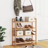 vidaXL &Eacute;tag&egrave;res &agrave; chaussures 2 pcs 69x27x41 cm Bois massif de noyer