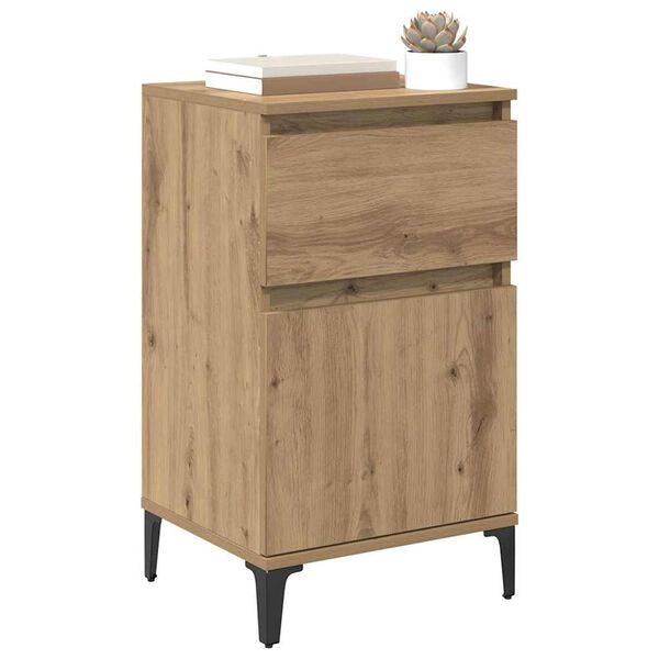 vidaXL Cabinet de chevet 2 pcs Ch&ecirc;ne artisanal 40 x 35 x 70 cm