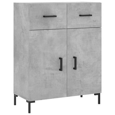 vidaXL Buffet haut Gris béton 69,5x34x180 cm Bois d'ingénierie