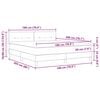 vidaXL Lit &agrave; ressort LED avec matelas Noir 180 x 200 cm Velours
